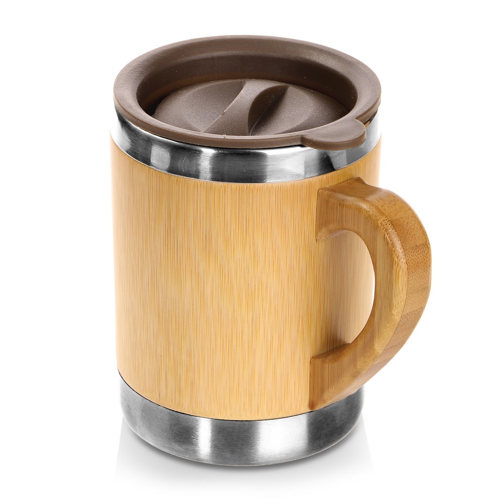 Bambusowy kubek termiczny 300 ml | Kol - drewno