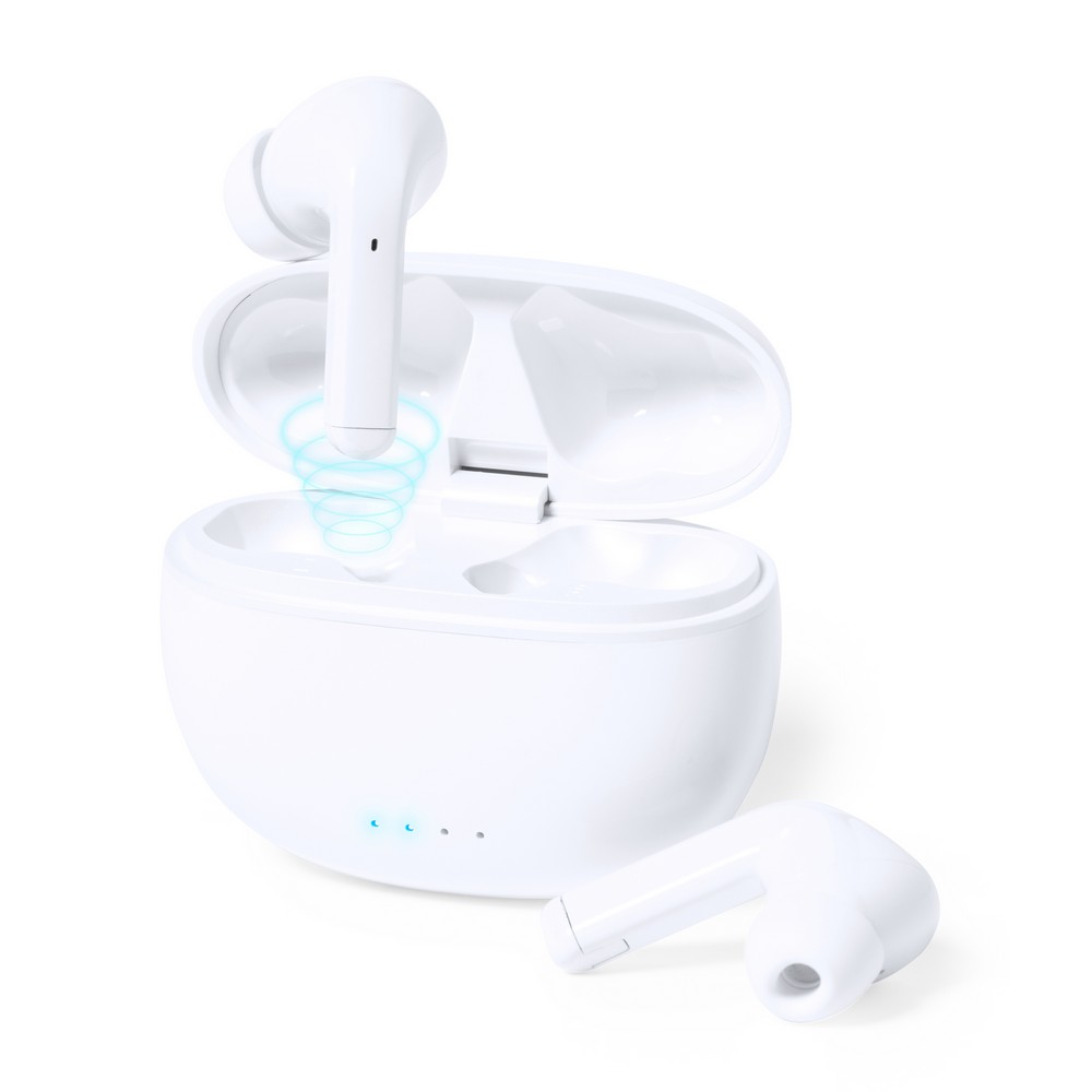 Bezprzewodowe słuchawki douszne ANC - biały