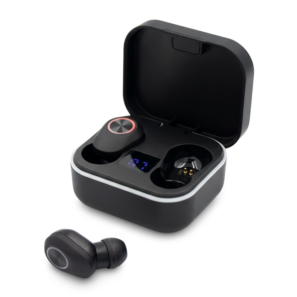 Bezprzewodowe słuchawki douszne | Graham - czarny