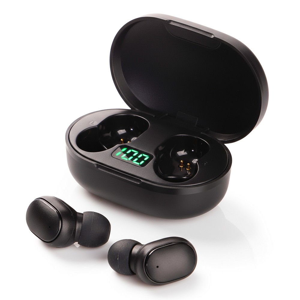 Bezprzewodowe słuchawki douszne | Patrick - czarny